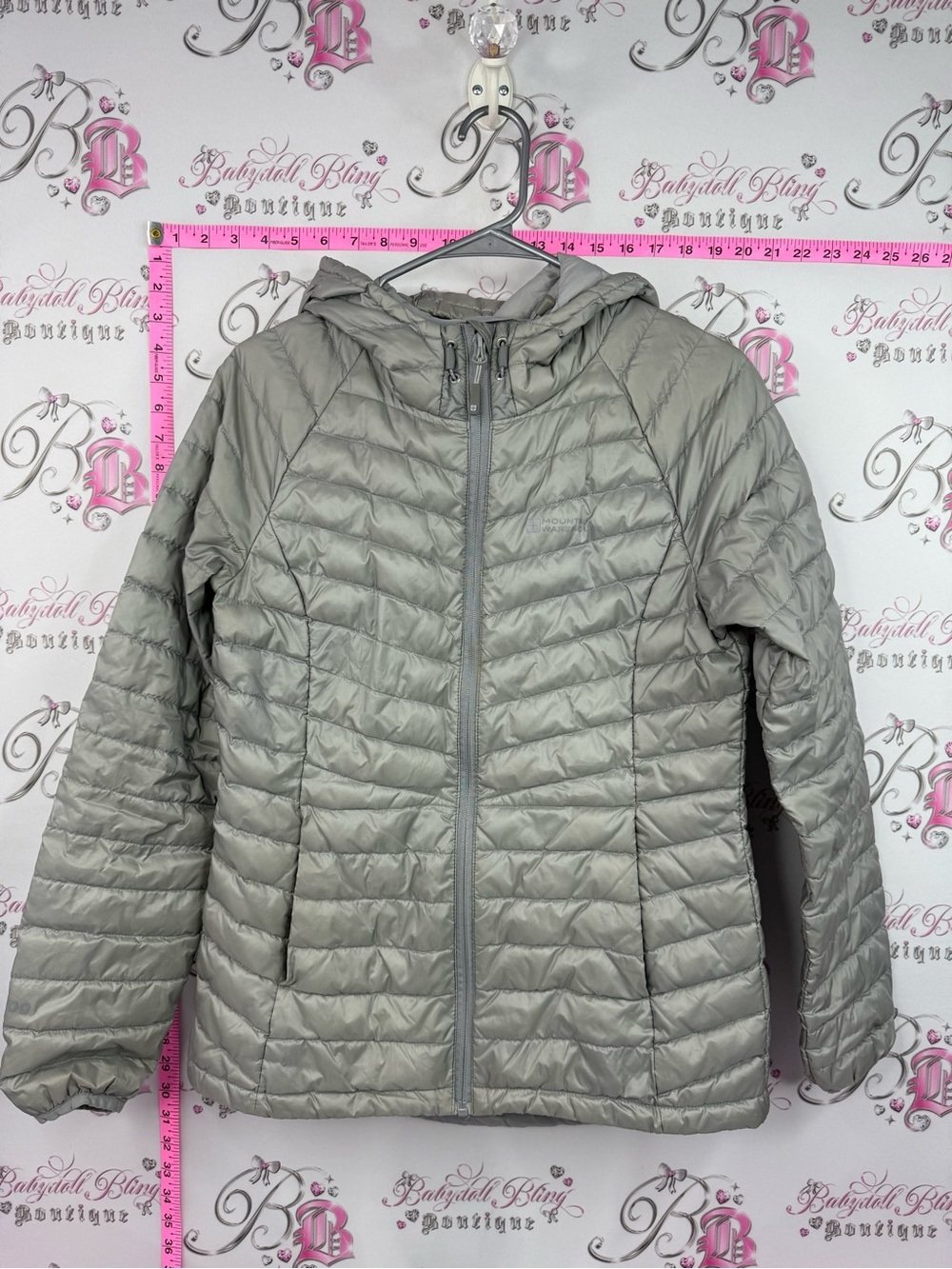 Mountain warehouse extreme Light Gray Hooded Packable Puffer Jacket puff